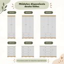 Ver imagem 7 de Quarto de Bebê Completo com Berço Americano 3 em 1 e Colchão Incluso Flor Multimóveis MP4953