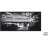 Quadro Decorativo Cataratas Do Iguaçu Preto E Branco 130x60 Moldura Preta 2x2 - 2