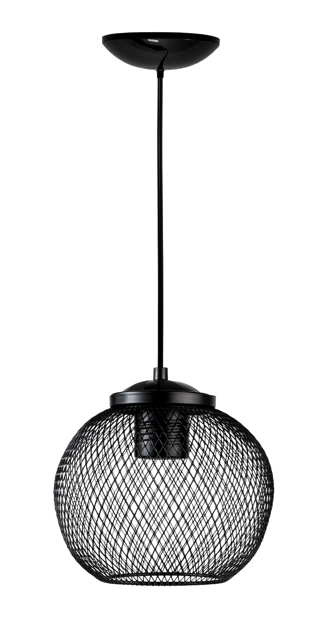 Luminaria Pendente Verona Preta 16cm E27 - 1