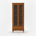 Ver imagem 2 de Cristaleira 2 Portas 1 Gaveta Classica MDF Pes Luiz Xv Ecomem Cor Imbuia