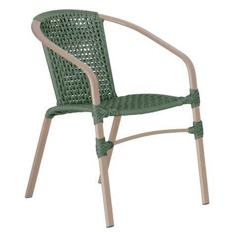 01 Cadeira Floripa Aluminio Pintura Fendi Corda Nautica Trama Original