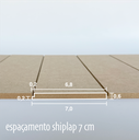 Ver imagem 3 de Shiplap Mdf Cru 7cm (12 Ripas 90cm) com Espaçador