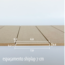 Ver imagem 2 de Shiplap Mdf Cru 7cm (12 Ripas 90cm) com Espaçador