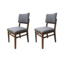 Ver imagem 1 de Kit 2 Cadeira Paris Madeira Maciça de Eucalipto Verniz Rust Linho