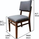 Ver imagem 4 de Kit 2 Cadeira Paris Madeira Maciça de Eucalipto Verniz Rust Linho