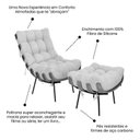 Ver imagem 3 de Poltrona Costela de Adão com Puff Tecido Linho