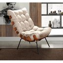 Ver imagem 4 de Poltrona Costela de Adão com Puff Tecido Linho