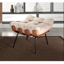 Ver imagem 5 de Poltrona Costela de Adão com Puff Tecido Linho