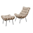 Ver imagem 2 de Poltrona Costela de Adão com Puff Tecido Linho