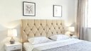 Ver imagem 1 de Cabeceira Estofada Cama de Casal Queen 1,60 X 55 Cm Modelo Paris Areia