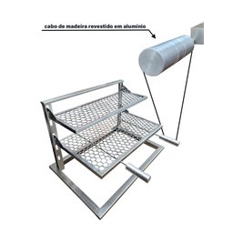 Kit Flutuante para Braseiro de 50x40 - Grelha Moeda - 2