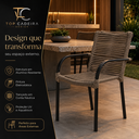 Ver imagem 3 de Kit 4 Cadeira Corda Náutica Estruta Alumínio Moderna Premium Área Externa Varanda Yasmin: Rami
