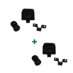 Kit janela blindex de correr com 4 folhas - Preto - 1