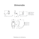 Ver imagem 4 de Kit Acessórios para Banheiro 5 Peças Linha Delicato Cor Branco e Cromado Durín