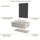 Ver imagem 3 de Conjunto Bancada C-cuba F44, Prateleira e Espelheira Metrópole 606 Preto Ônix Snow