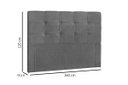 Ver imagem 2 de Cabeceira Cama Box Estofada Queen Queen Clean Plus Suede Cinza - Simbal