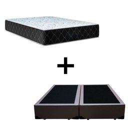 Cama Box Casal 138 Bipartido Tecido Sintético Marrom com Colchão Marrocos - Poliéster - Espuma D33 3 - 1