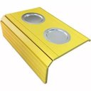 Ver imagem 1 de Esteira Bandeja para Braço Sofá Porta Copo Alumínio Amarelo.
