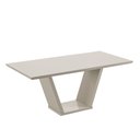 Ver imagem 1 de Mesa de Jantar Alice 180x100 cm Off White com Base de Madeira - D'Rossi