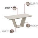 Ver imagem 4 de Mesa de Jantar Alice 180x100 cm Off White com Base de Madeira - D'Rossi