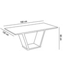 Ver imagem 5 de Mesa de Jantar Alice 180x100 cm Off White com Base de Madeira - D'Rossi