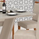 Ver imagem 3 de Mesa de Jantar Alice 180x100 cm Off White com Base de Madeira - D'Rossi