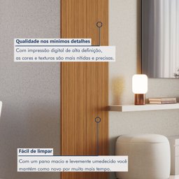 Painel Ripado Tóquio 2,50x0,58x3,3mm(1,45)m²  Ecorevest - 5