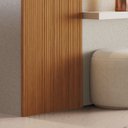 Ver mais imagens de Painel Ripado Tóquio 2,50x0,58x3,3mm(1,45)m² Ecorevest Marrom/Freijó