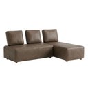 Ver imagem 1 de Sofa Modular 2 Lugares e Chaise Block Pes Madeira Courino Tcs 729 Moll