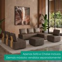 Ver mais imagens de Sofa Modular 2 Lugares e Chaise Block Pes Madeira Courino Tcs 729 Moll