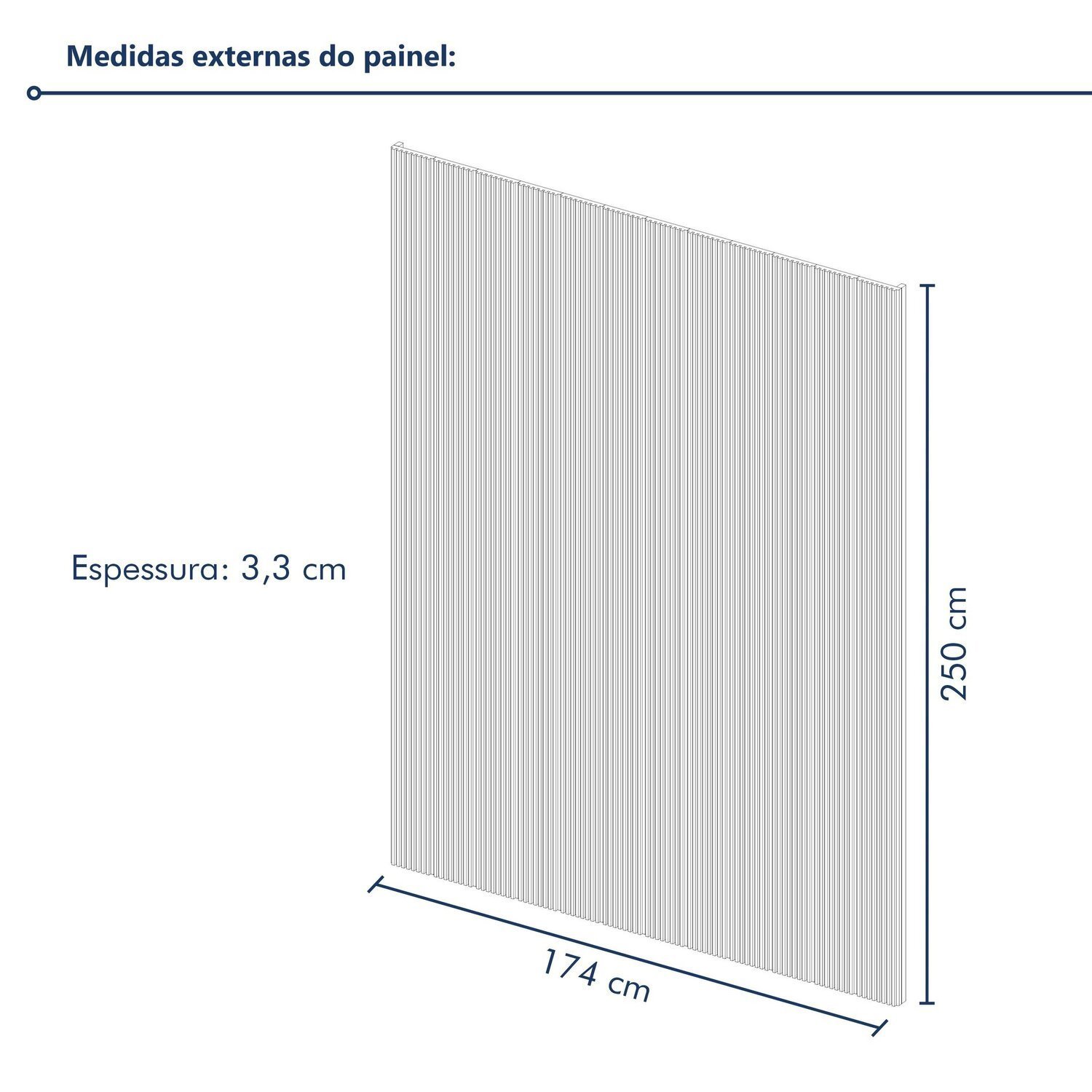 Painel Ripado Tóquio 2,50x1,74x3,3mm(4,35)m²  Ecorevest - 7