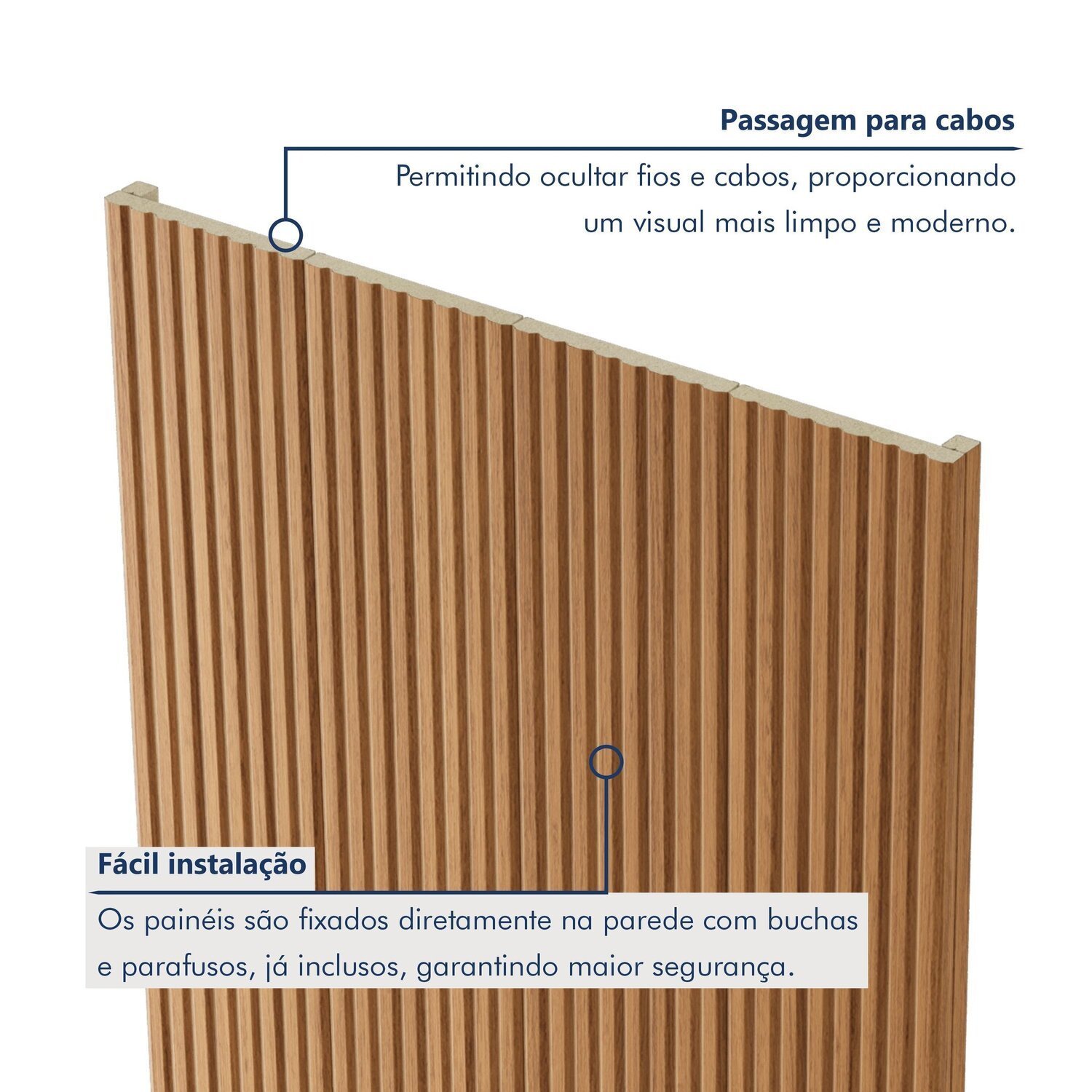 Painel Ripado Tóquio 2,50x1,74x3,3mm(4,35)m²  Ecorevest - 6