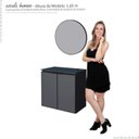 Ver imagem 3 de Conjunto Banheiro Aço Gabinete Umbu 60 Tampo Vidro Com Espelho Luna Cozimax Preto