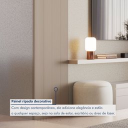 Painel Ripado Tóquio 2,50x0,58x3,3mm(1,45)m²  Ecorevest - 4