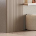 Ver mais imagens de Painel Ripado Tóquio 2,50x0,58x3,3mm(1,45)m² Ecorevest Bege