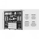 Ver imagem 4 de Guarda Roupa 4 Portas 6 Gavetas 2 Espelhos Xline -grand Line