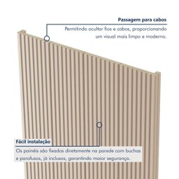 Painel Ripado Tóquio 2,50x1,16x3,3mm(2,9)m²  Ecorevest - 6