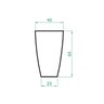 Kit 3 Vaso Planta 65x40 Oval Moderno Polietileno BGPLASTICOS MARROM CAFE 003 - 3