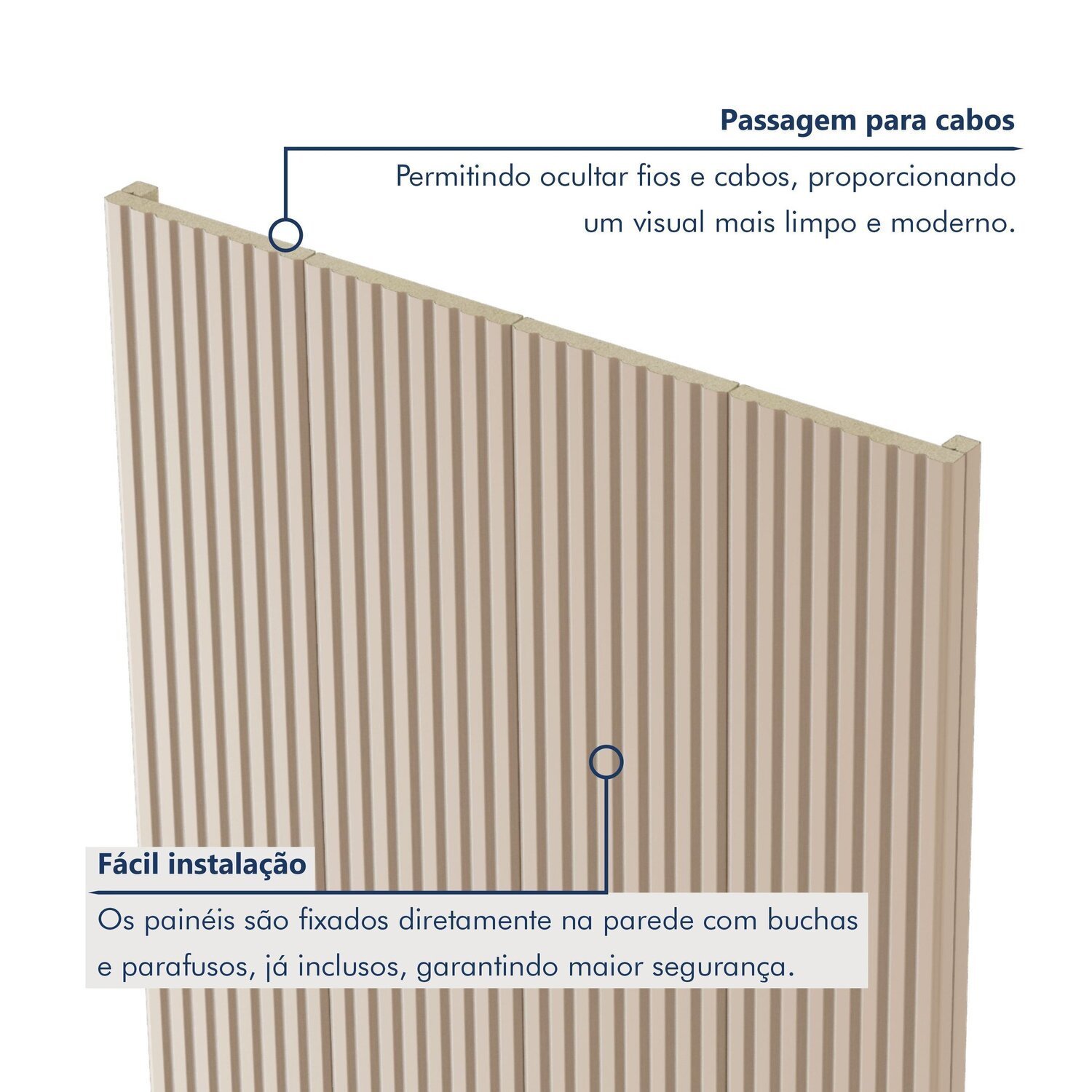 Painel Ripado Tóquio 2,50x1,74x3,3mm(4,35)m²  Ecorevest - 6