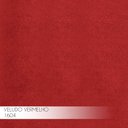 Ver imagem 4 de Conjunto Decorativo Poltrona e Puff Abel Base de Madeira Preto Veludo Vermelho - Gran Belo