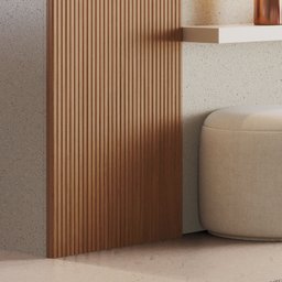 Painel Ripado Tóquio 2,50x0,58x3,3mm(1,45)m²  Ecorevest - 7