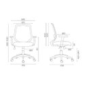 Ver imagem 3 de Cadeira de Escritório Giratória Bora Roal Preto Encosto Tela Assento Verde Oliva