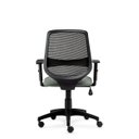 Ver imagem 2 de Cadeira de Escritório Giratória Bora Roal Preto Encosto Tela Assento Verde Oliva