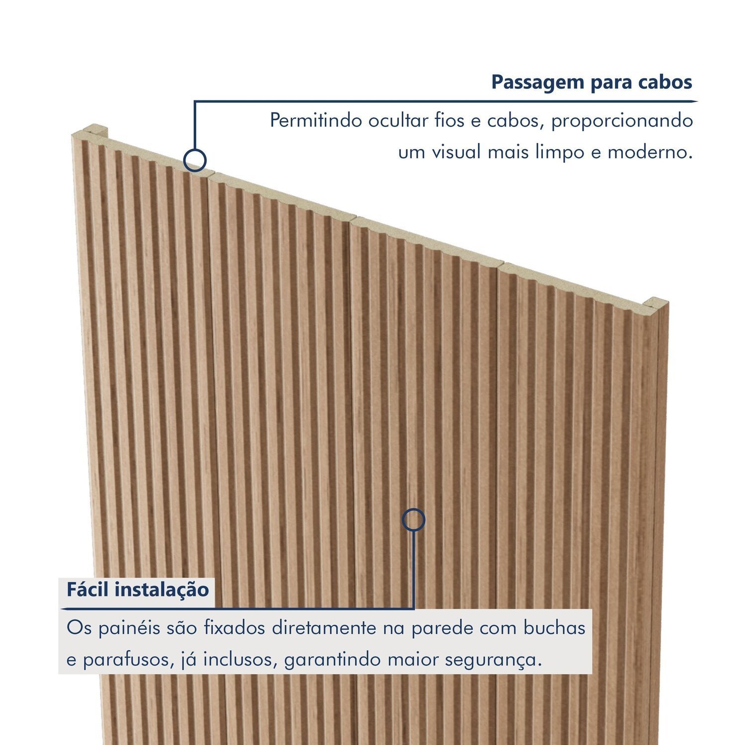 Painel Ripado Tóquio 2,50x1,74x3,3mm(4,35)m²  Ecorevest - 6