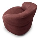 Ver imagem 7 de Kit 02 Poltronas Giratória Orgânica para Sala de Estar Living Helena L02 Linho Bordô - Lyam Deco