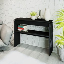 Aparador Para Sala Creta Preto Com 1 Prateleira - Artely - 5