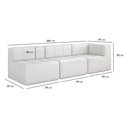Ver imagem 4 de Sofá Modulado 3 Lugares 231cm Espuma D33 Multimóveis Cr45359 Branco