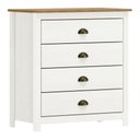 Ver imagem 3 de Cômoda 4 Gavetas Topázio 100% Madeira Maciça para Quarto