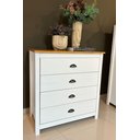 Ver mais imagens de Cômoda 4 Gavetas Topázio 100% Madeira Maciça para Quarto