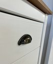 Ver imagem 6 de Cômoda 4 Gavetas Topázio 100% Madeira Maciça para Quarto Branco/Freijó